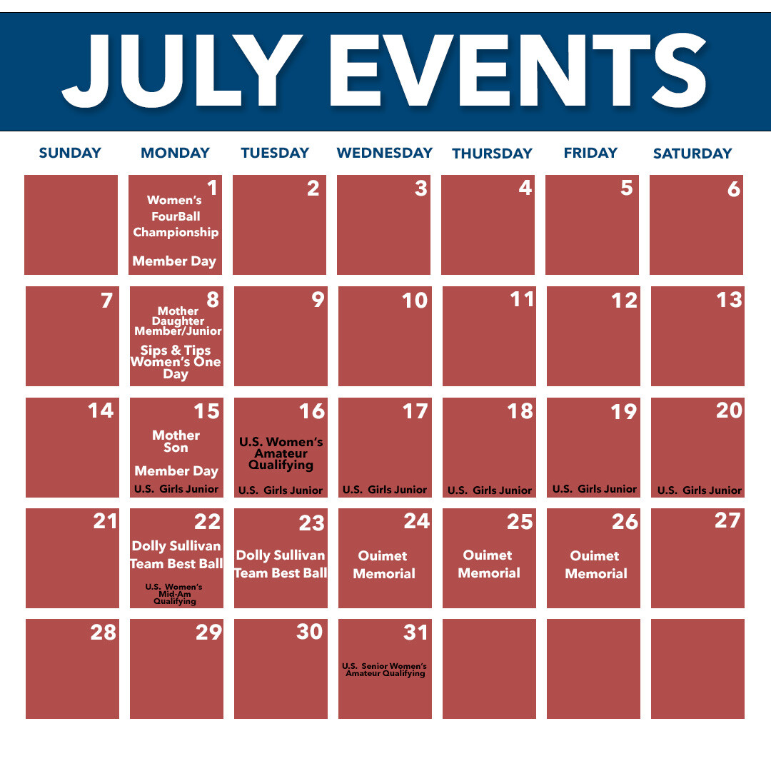 Event Calendar-JULY